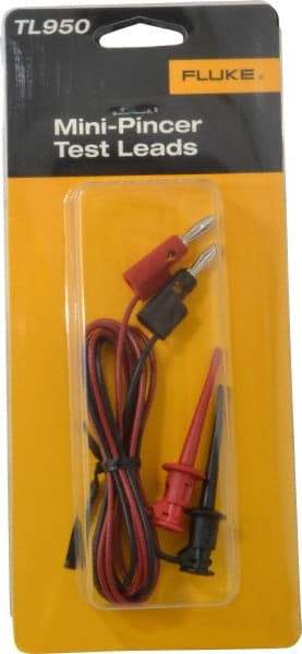 Fluke - Black/Red Electrical Test Equipment Leads Set - Use with All Models - Top Tool & Supply