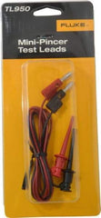 Fluke - Black/Red Electrical Test Equipment Leads Set - Use with All Models - Top Tool & Supply