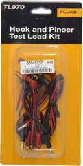 Fluke - Black/Red Electrical Test Equipment Hook & Pincer Kit - Use with All Models - Top Tool & Supply