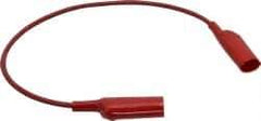 Pomona - Red Electrical Test Equipment Patch Cord - Use with Alligators Test Clips - Top Tool & Supply