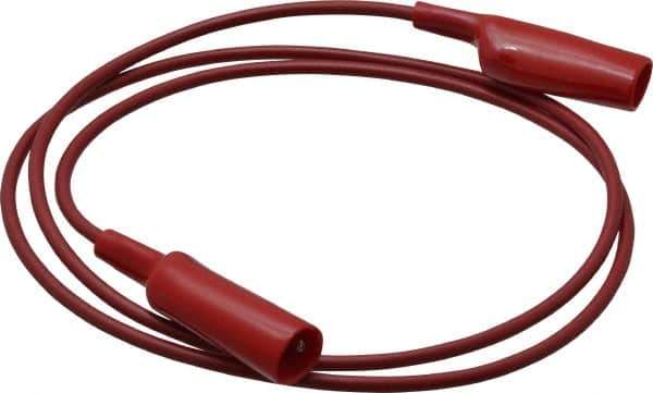 Pomona - Red Electrical Test Equipment Patch Cord - Use with Alligators Test Clips - Top Tool & Supply