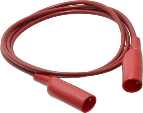 Pomona - Red Electrical Test Equipment Patch Cord - Use with Alligators Test Clips - Top Tool & Supply