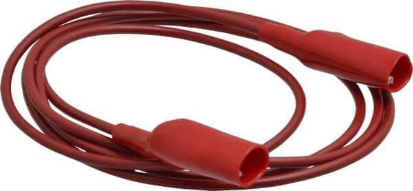 Pomona - Red Electrical Test Equipment Patch Cord - Use with Alligators Test Clips - Top Tool & Supply