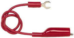 Pomona - Red Electrical Test Equipment Clip - Use with Insulated Spade Lug - Top Tool & Supply