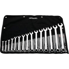 Wright Tool & Forge - 15 Pc, 5/16 - 1 1/4", 12-Point Combination Wrench Set - Exact Industrial Supply