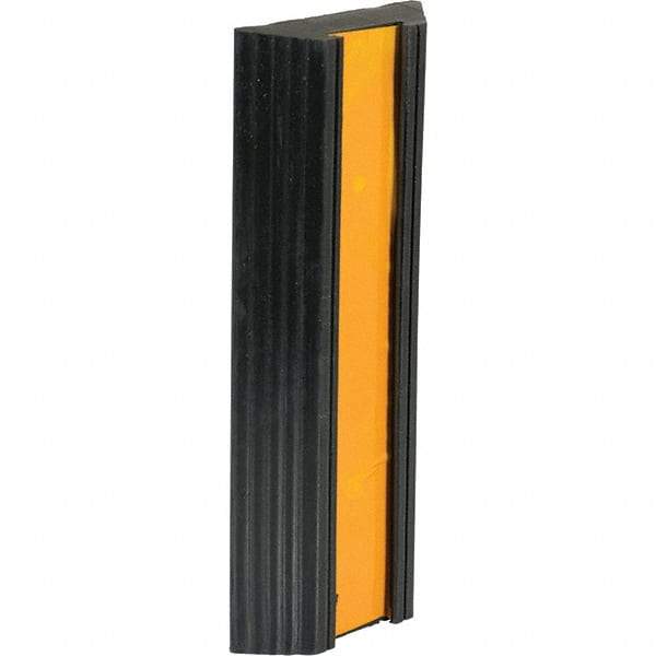 Vestil - 12" Long x 5-1/8" Wide x 1-3/8" High, Bumper Stop - Yellow & Black - Top Tool & Supply