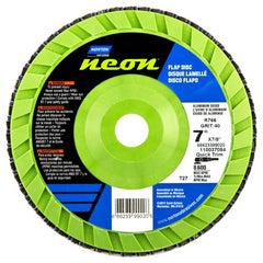 7″ × 1/4″ × 7/8″ Neon R766 Flap Disc Type 27 Flat 36 Grit - Top Tool & Supply