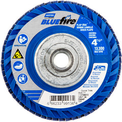 ‎4-1/2 × 5/8 - 11″ BlueFire Plastic Flat Flap Disc Type 27 P36 Grit R884P Zirconia Alumina - Top Tool & Supply