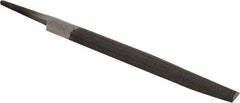 Value Collection - 5.34" Long, Second Cut, Half Round American-Pattern File - Single, Double Cut, 0.16" Overall Thickness, Tang - Top Tool & Supply