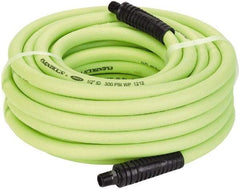 Legacy - 1/2" ID x 0.74" OD 50' Long Multipurpose Air Hose - MNPT x MNPT Ends, 300 Working psi, 140°, 3/8" Fitting, Green - Top Tool & Supply