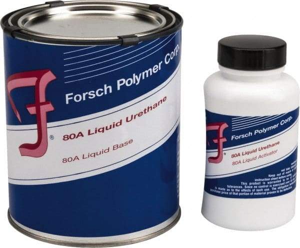 Forsch Polymer Corp - 1 Lb Kit Tan Polyurethane Castable Rubber - 100°F Max Operating Temp, 30 min Tack Free Dry Time, 24 hr Full Cure Time, Series URS 5180 - Top Tool & Supply