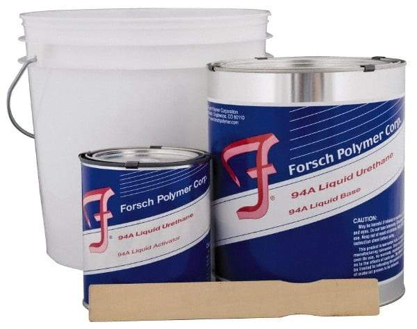 Forsch Polymer Corp - 10 Lb Kit Tan Polyurethane Castable Rubber - 100°F Max Operating Temp, 10 min Tack Free Dry Time, 24 hr Full Cure Time, Series URS 5194 - Top Tool & Supply