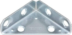 National Mfg. - 2" Long x 2" Wide Steel Corner Braces - Zinc Plated Finish - Top Tool & Supply