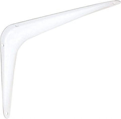 National Mfg. - 100 Lb Capacity, White Shelf Brackets - 6" Long x 8" High x 1.667" Wide - Top Tool & Supply