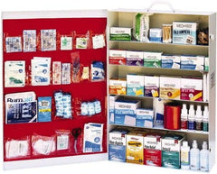 Medique - 1,500 Piece, 150 Person, Industrial First Aid Kit - 19-1/4" Wide x 28-1/2" Deep x 6" High, Metal Cabinet - Top Tool & Supply