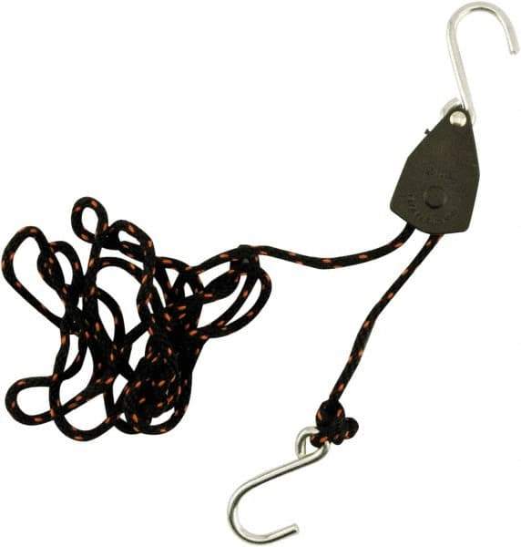 Erickson Manufacturing - Nylon Tite Rope Pulley - 1/8" Wide x 72" Long, Black, For Use with General Use - Top Tool & Supply