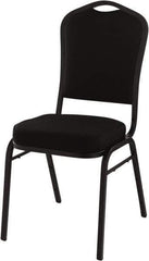 NPS - Fabric Black Stacking Chair - Black Frame, 17" Wide x 23" Deep x 36" High - Top Tool & Supply