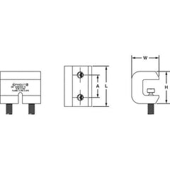 Panduit - 6 AWG Compatible Grounding Clamp - Copper Alloy, 3.1496" OAL, IEEE STD 837-2002, DB Rated, Comply with Vibration Tests per MIL-STD-202G (METHOD 201A) - Top Tool & Supply