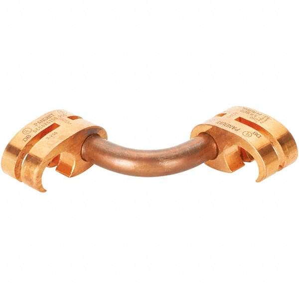 Panduit - 2 AWG Compatible Grounding Clamp - Copper Alloy, 1" OAL, IEEE STD 837-2002, UL 467 Listed, CSA 22.2 Certified - Top Tool & Supply