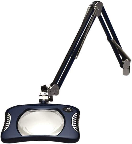 O.C. White - 43 Inch, Spring Suspension, Clamp on, LED, Spectre Blue, Magnifying Task Light - 8 Watt, 7.5 and 15 Volt, 2x Magnification, 5-1/4 Inch Wide, 7 Inch Long - Top Tool & Supply