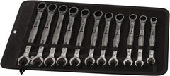 Wera - 11 Piece, 8mm to 19mm, Combination Wrench Set - Metric Measurement Standard, Chrome Vanadium Finish, Comes in Canvas Tool Holster - Top Tool & Supply