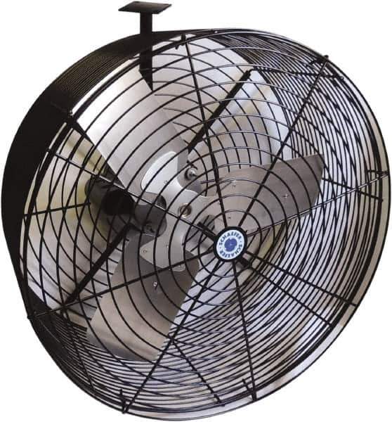 Schaefer Ventilation Equipment - 24" Blade, 1/2 hp, 7,860 CFM, Variable Speed Industrial Circulation Fan - Ceiling Mount, 1 Speed - Top Tool & Supply