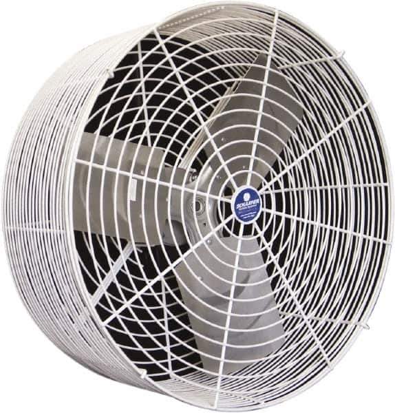 Schaefer Ventilation Equipment - 24" Blade, 1/2 hp, 7,000 CFM, Industrial Circulation Fan - Ceiling Mount, 1 Speed - Top Tool & Supply