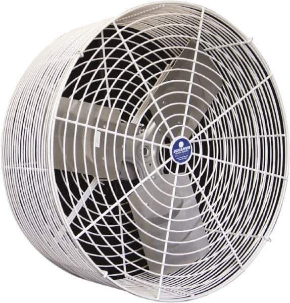 Schaefer Ventilation Equipment - 20" Blade, 1/2 hp, 5,830 CFM, Industrial Circulation Fan - Ceiling Mount, 1 Speed - Top Tool & Supply