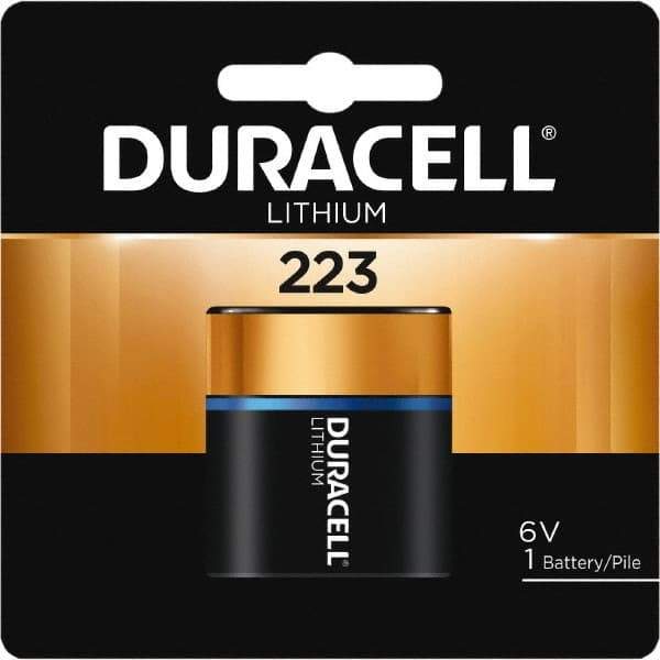 Duracell - Size 223A, Lithium, 1 Pack, Button & Coin Cell Battery - 6 Volts, Flat Terminal, CR-P2, ANSI 5024LC Regulated - Top Tool & Supply