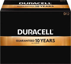 Duracell - Size D, Alkaline, 12 Pack, Standard Battery - 1.5 Volts, Button Tab Terminal, LR20, ANSI 13A Regulated - Top Tool & Supply