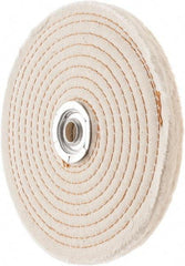 Value Collection - 6" Diam x 1/2" Thick Unmounted Buffing Wheel - 50 Ply, Polishing, 1" Arbor Hole, Hard Density - Top Tool & Supply