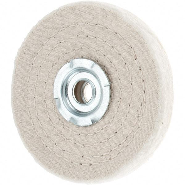 Value Collection - 4" Diam x 1/2" Thick Unmounted Buffing Wheel - 50 Ply, Polishing, 1" Arbor Hole, Hard Density - Top Tool & Supply