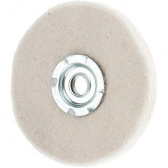 Value Collection - 4" Diam x 1/4" Thick Unmounted Buffing Wheel - 20 Ply, Polishing, 1" Arbor Hole, Soft Density - Top Tool & Supply