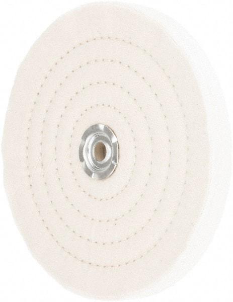 Value Collection - 8" Diam x 3/4" Thick Unmounted Buffing Wheel - 60 Ply, Polishing, 1" Arbor Hole, Medium Density - Top Tool & Supply