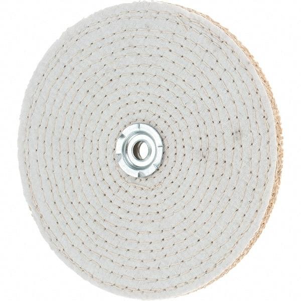 Value Collection - 8" Diam x 3/8" Thick Unmounted Buffing Wheel - 40 Ply, Polishing, 1" Arbor Hole, Hard Density - Top Tool & Supply