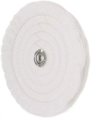 Value Collection - 10" Diam x 1/2" Thick Unmounted Buffing Wheel - 50 Ply, Polishing, 1" Arbor Hole, Soft Density - Top Tool & Supply