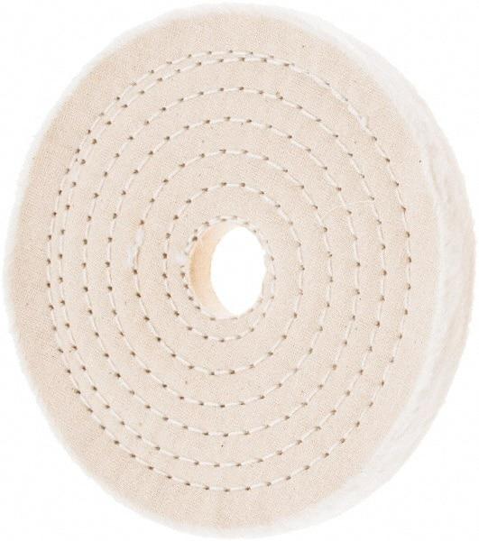 Value Collection - 6" Diam x 1/2" Thick Unmounted Buffing Wheel - 50 Ply, Polishing, 1" Arbor Hole, Hard Density - Top Tool & Supply