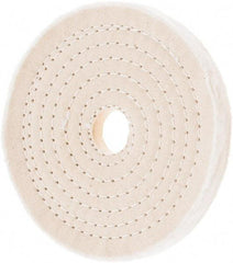 Value Collection - 6" Diam x 1/2" Thick Unmounted Buffing Wheel - 50 Ply, Polishing, 1" Arbor Hole, Hard Density - Top Tool & Supply