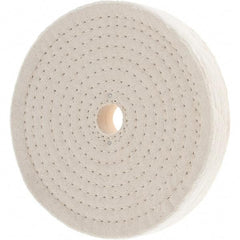 Value Collection - 8" Diam x 1" Thick Unmounted Buffing Wheel - 80 Ply, Polishing, 1" Arbor Hole, Hard Density - Top Tool & Supply