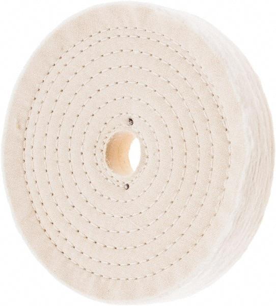 Value Collection - 7" Diam x 1" Thick Unmounted Buffing Wheel - 80 Ply, Polishing, 1" Arbor Hole, Hard Density - Top Tool & Supply