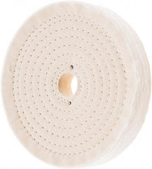 Value Collection - 7" Diam x 1" Thick Unmounted Buffing Wheel - 80 Ply, Polishing, 1" Arbor Hole, Hard Density - Top Tool & Supply