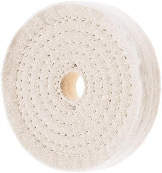 Value Collection - 6" Diam x 1" Thick Unmounted Buffing Wheel - 80 Ply, Polishing, 1" Arbor Hole, Hard Density - Top Tool & Supply