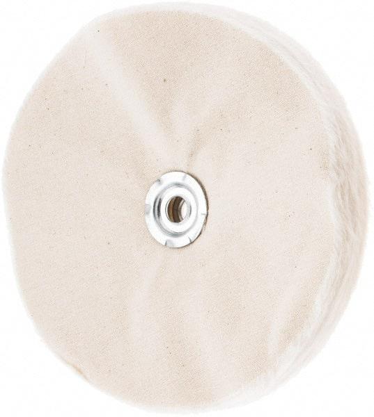 Value Collection - 8" Diam x 1/2" Thick Unmounted Buffing Wheel - 50 Ply, Polishing, 1" Arbor Hole, Soft Density - Top Tool & Supply