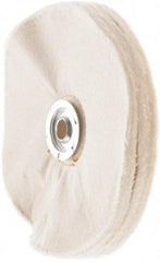 Value Collection - 6" Diam x 1/2" Thick Unmounted Buffing Wheel - 50 Ply, Polishing, 1" Arbor Hole, Soft Density - Top Tool & Supply