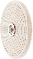 Value Collection - 6" Diam x 1/2" Thick Unmounted Buffing Wheel - 50 Ply, Polishing, 1" Arbor Hole, Hard Density - Top Tool & Supply