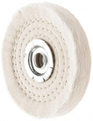 Value Collection - 4" Diam x 1/2" Thick Unmounted Buffing Wheel - 50 Ply, Polishing, 1" Arbor Hole, Hard Density - Top Tool & Supply