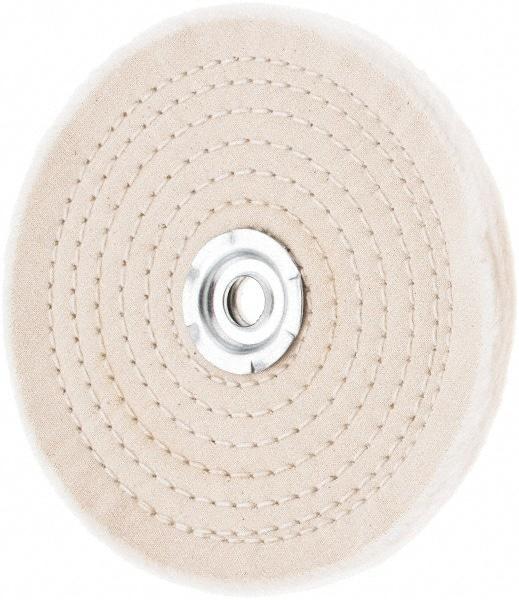 Value Collection - 6" Diam x 1/4" Thick Unmounted Buffing Wheel - 40 Ply, Polishing, 1" Arbor Hole, Hard Density - Top Tool & Supply