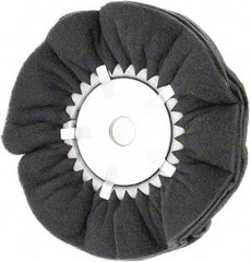 Value Collection - 12" Diam x 6" Thick, Soft Mounted Polishing Wheel - 2 Ply, Fine Grade, 1-1/4" Shank Diam - Top Tool & Supply