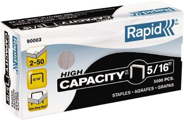 Rapid - 5/16" Leg Length, Galvanized Steel Staplers-Full Strip Desktop Staples - 50 Sheet Capacity, For Use with Rapid S50 High-Capacity SuperFlatClinch Half Strip Desktop Stapler, K1 Pliers, K2 & R90E - Top Tool & Supply