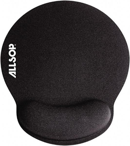 Allsop - 7-1/4" x 8-1/4" Black Mouse Pad - Use with Mouse - Top Tool & Supply